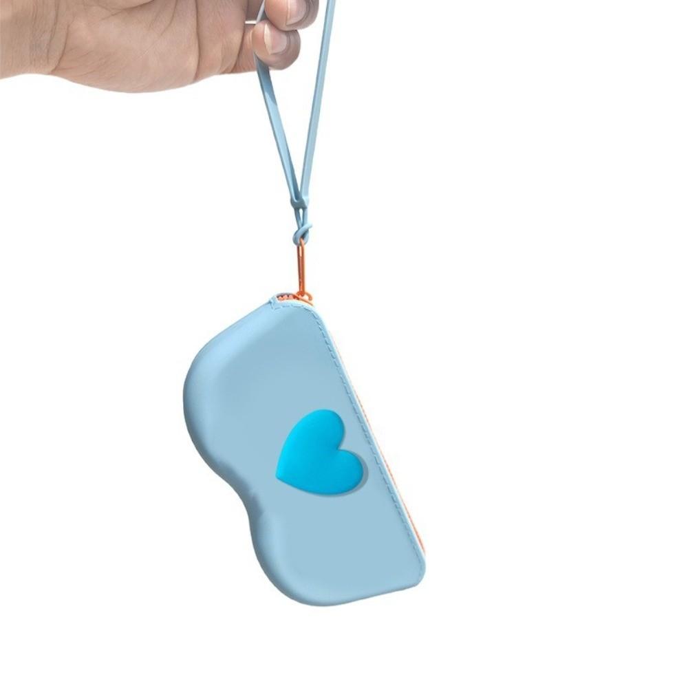 with Lanyard Silicone Glasses Bag Dustproof Mini Cosmetic Bag Protective Cover
