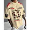 Sommer Herren Chicago Schwarz Rot Weiß Bedruckt 23 Muster Rundhals Atmungsaktiv Lässiges T-Shirt Locker Outdoor Oberteil