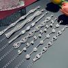 European-American Minimalist Rhinestone Claw Chain Bracelet: Versatile Full Diamond Design for Evening Wear