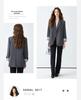 Women's Gray Suit Jacket - Autumn/Winter 2025 Casual Socialite Style with High Design Sense