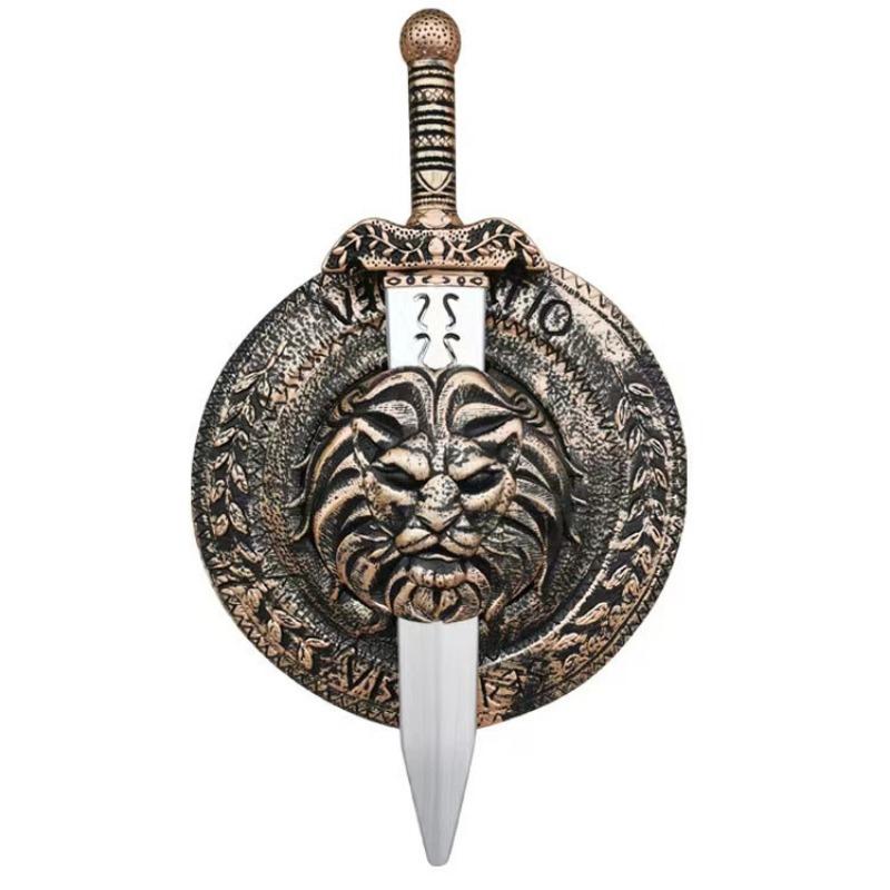 

Хэллоуин, детская мужская и женская одежда древнего воина, взрослый костюм спартанского воина, плащ, щит, нож XXL