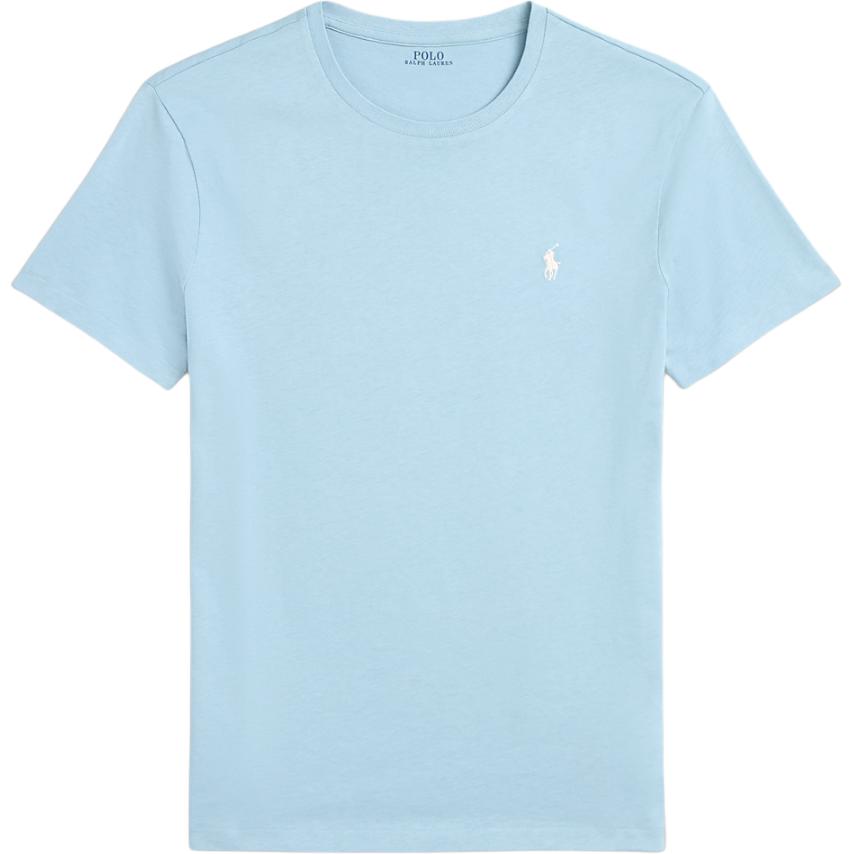 Polo Ralph Lauren Solid Color Logo Embroidered Slim Fit Crew Neck Short Sleeve T-Shirt Men T-Shirts Blue MNPOTSH1N822293-400