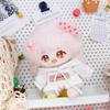 Niannyyhouse 10cm~15cm 20cm Plush Clothes, White Hoodie, Suspenders, Cotton Doll, Dress-Up Accessories (White 10cm~15cm)