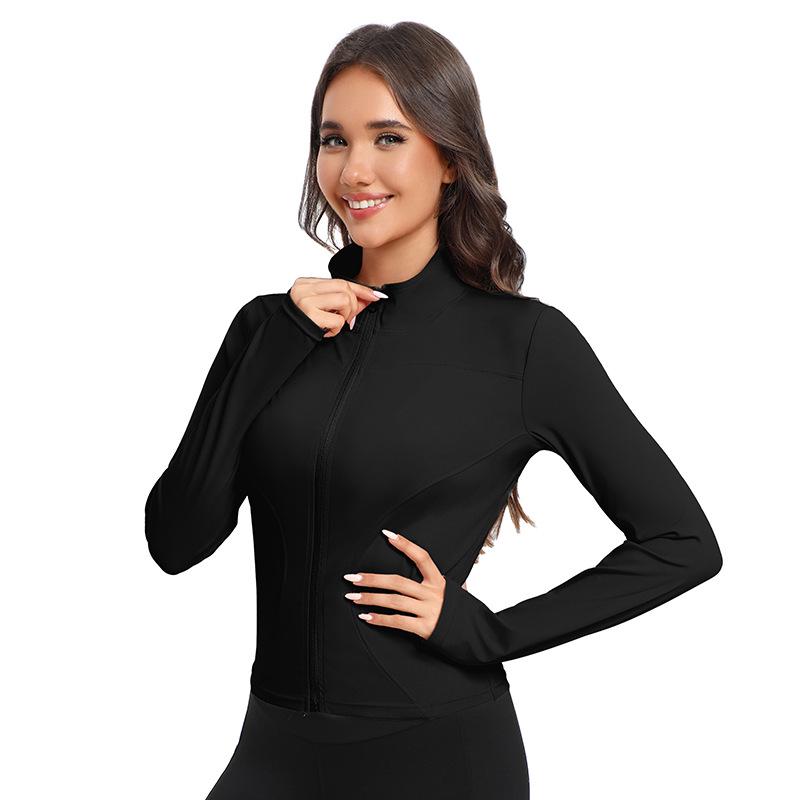 

Women s Seamless Long-Sleeve Outdoor Yoga Jacket with Stand-Up Collar - Breathable, Sweat-Resistant Sportswear XX Large