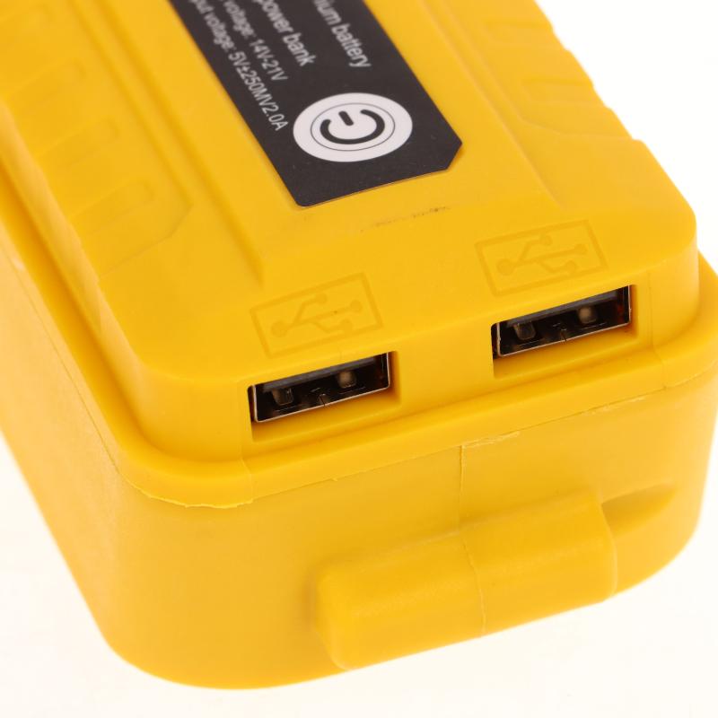 1 Piece Portable Usb+Type-C Output Battery Adapter With Led Light Power Bank Phone Charger For Dewalt 20V Li-Ion Battery