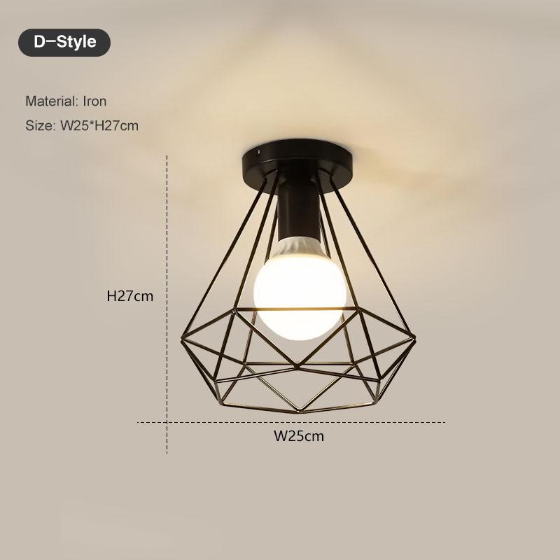 

Интерьерные ретро E27 потолочные светильники для спальни, гостиной, коридора, винтажные потолочные светильники для балкона, фойе, AC85-265V