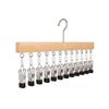 Natural Wood Cap Holder 12 Strong Clips For Baseball Hats Baby Caps Wooden Underwear And Gloves Trouser Clip