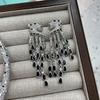 2025 Nuovo alla moda set di gioielli di lusso leggero con collana a girocollo orecchini incastonati di zirconi per donna