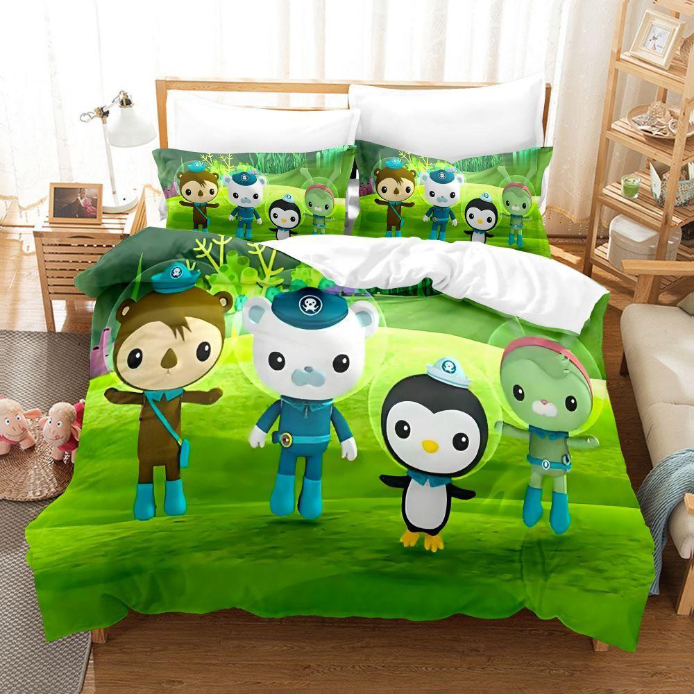 Octonauts Bedding Set Single Twin Full Queen King Size Bed Set Aldult Kid Bedroom Duvetcover Sets 3D Print Anime Octonauts