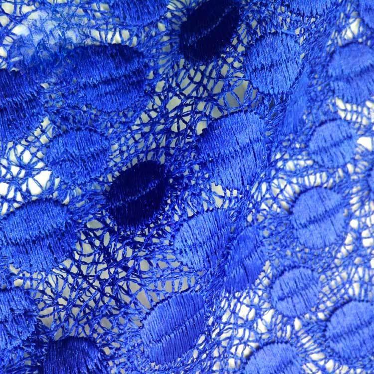 Wateroplosbaar kant, volledige accessoires, polyester zijde borduurstof, driedimensionale holle borduurstof