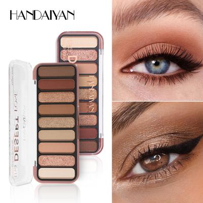 9-Color Eyeshadow Palette, Earth Tone, Shimmery, Multi-Purpose Eyeshadow Palette, Suitable For Halloween, Christmas Makeup Parties