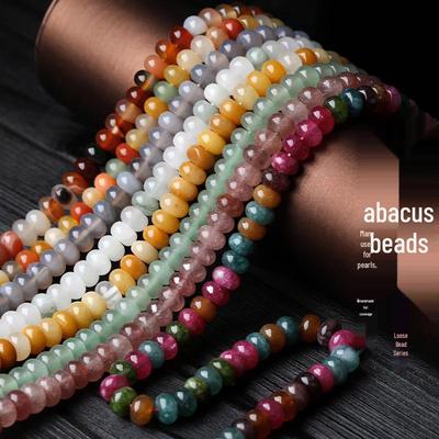 8x5mm Chalcedony Crystal Agate Natural Stone Abacus Beads for DIY Jewelry Necklace/Bracelet