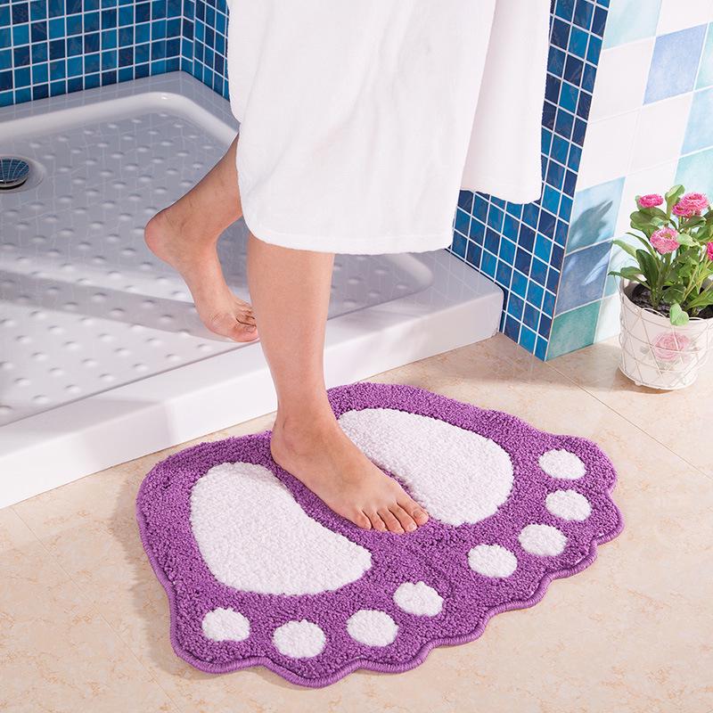 Cute Paw Non-slip Bathroom Entrance Mat - Water Absorbent and Non-slip Foot Rug