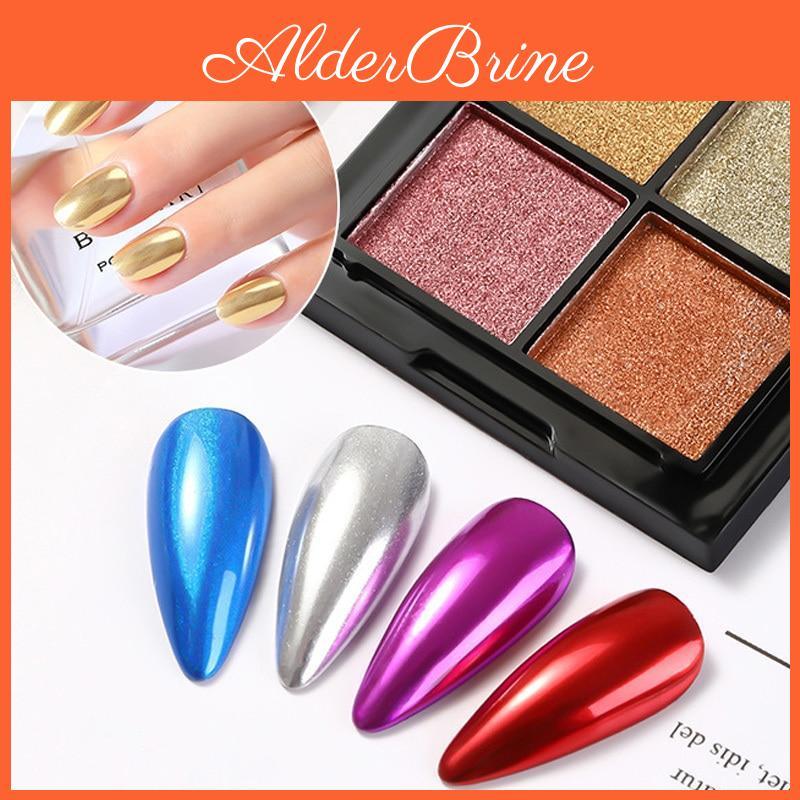 Solid Powder Ins Magic Mirror Holographic Laser Mirror Flash Titanium Chrome Pigment Powder Glitter Nails Accessoires Diy