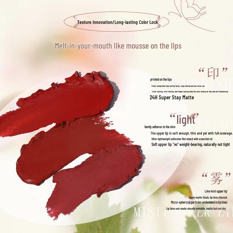 NOVO5979 Soft Mist Matte Velvet Long-Lasting Lipstick - High Pigment & Non-Stick Lip Gloss