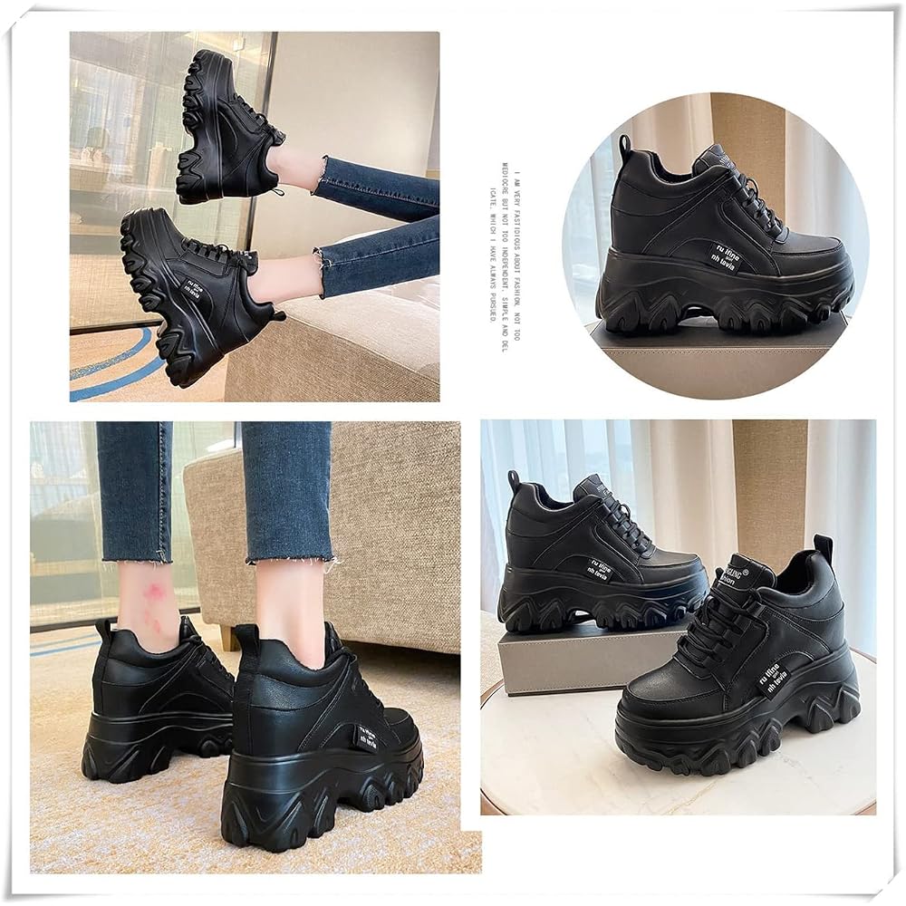 Ainiway Platform Sneakers, Dad Sneakers for Women, Platform Shoes, Sneakers with Hidden Heel,