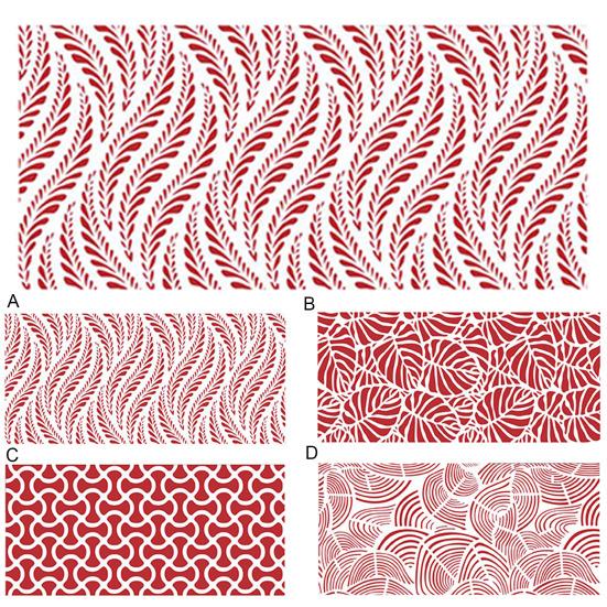 Cake Stencil Leaves Design Non-stick Hollow-carved Flexible Tough Plastic Anti Corrosion Cake Templates Baking Accessories