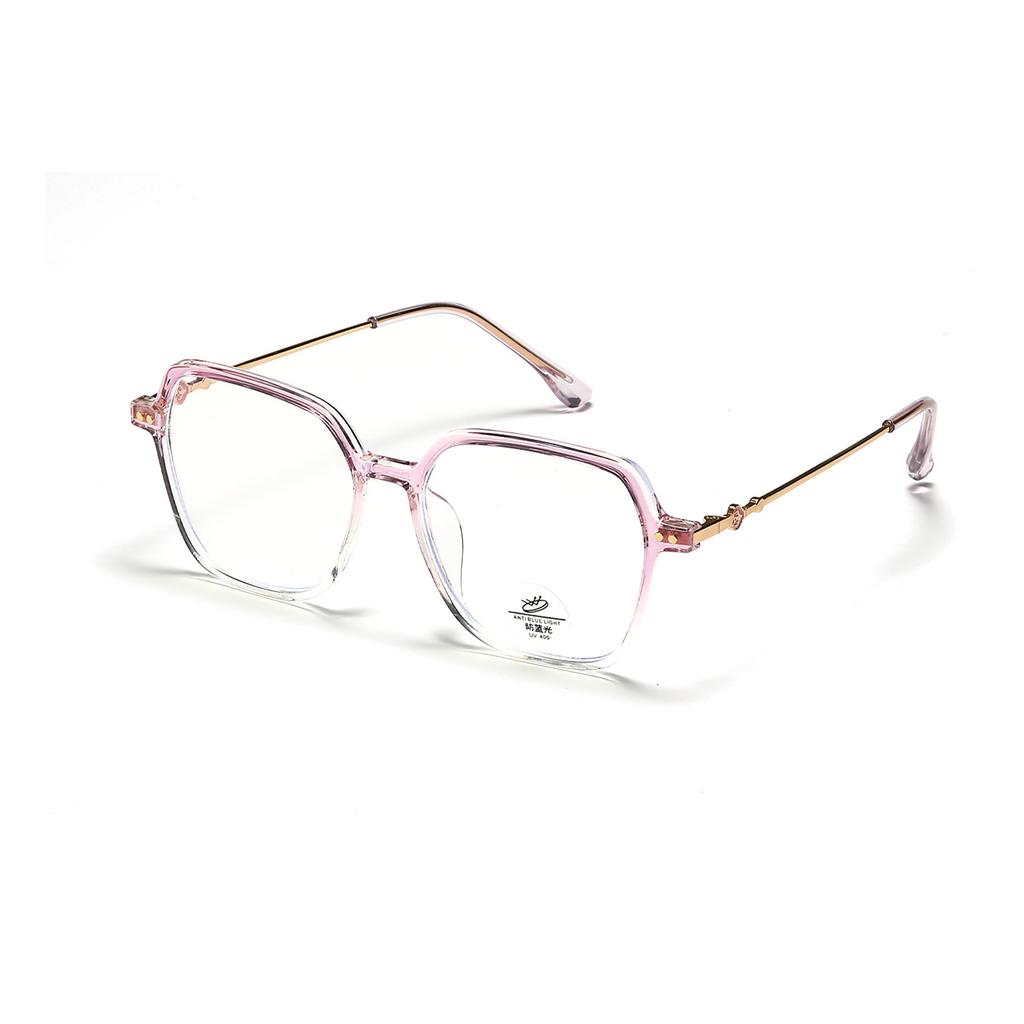 Large Square Glasses Frame Male Transparent Candy Literary Flat Mirror Female College Style Cute Face Covering