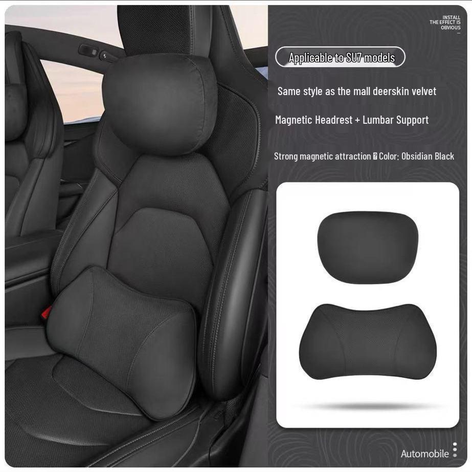 Xiaomi SU7 Magnetic Headrest Neck Support & Lumbar Pillow for Car