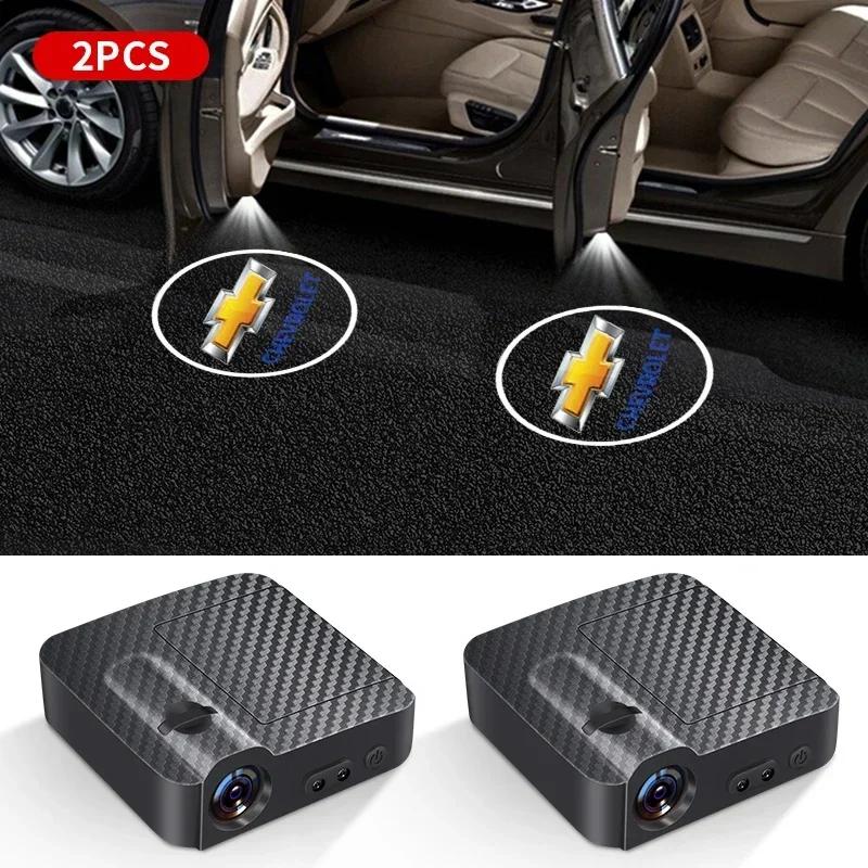 LED Car Door Welcome Light Logo Projector Laser Lamp Shadow Door Light For Chevrolet Cruze Captiva Lacetti Aveo Niva Trax Onix