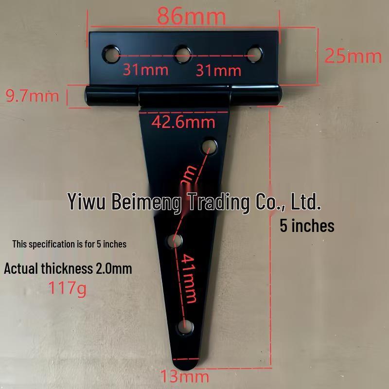 T-Hinge Shed Door Hardware: T-Type Hinge for Wooden Fence & Barn Door