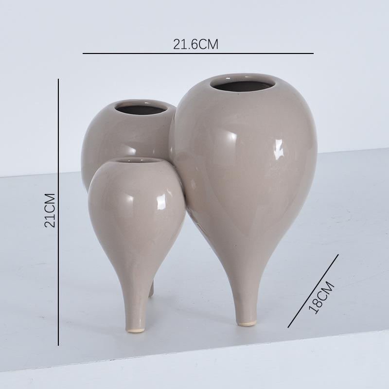

Ceramic Vase Three-piece Balloon Set Flower Vase Abstract Bubble Ceramic Handicraft Flower Arranger Home Decoration Accessoires