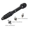 Black ratchet wrench + 3 sets of sockets