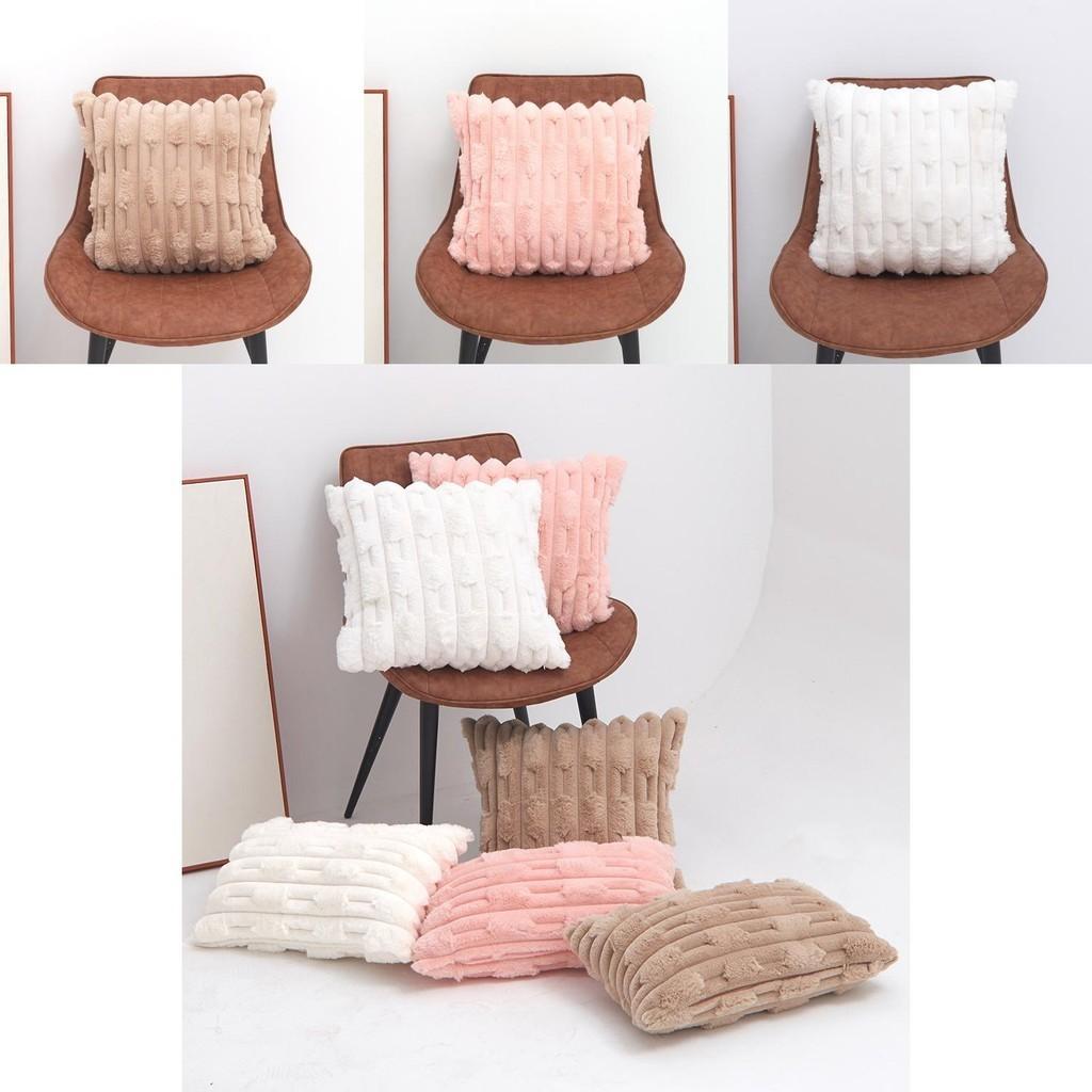 Luxurious Pillowcase Only Faux Rabbit Fur Pillow Covers Modern Chic Sofa Cushions In Various Sizes