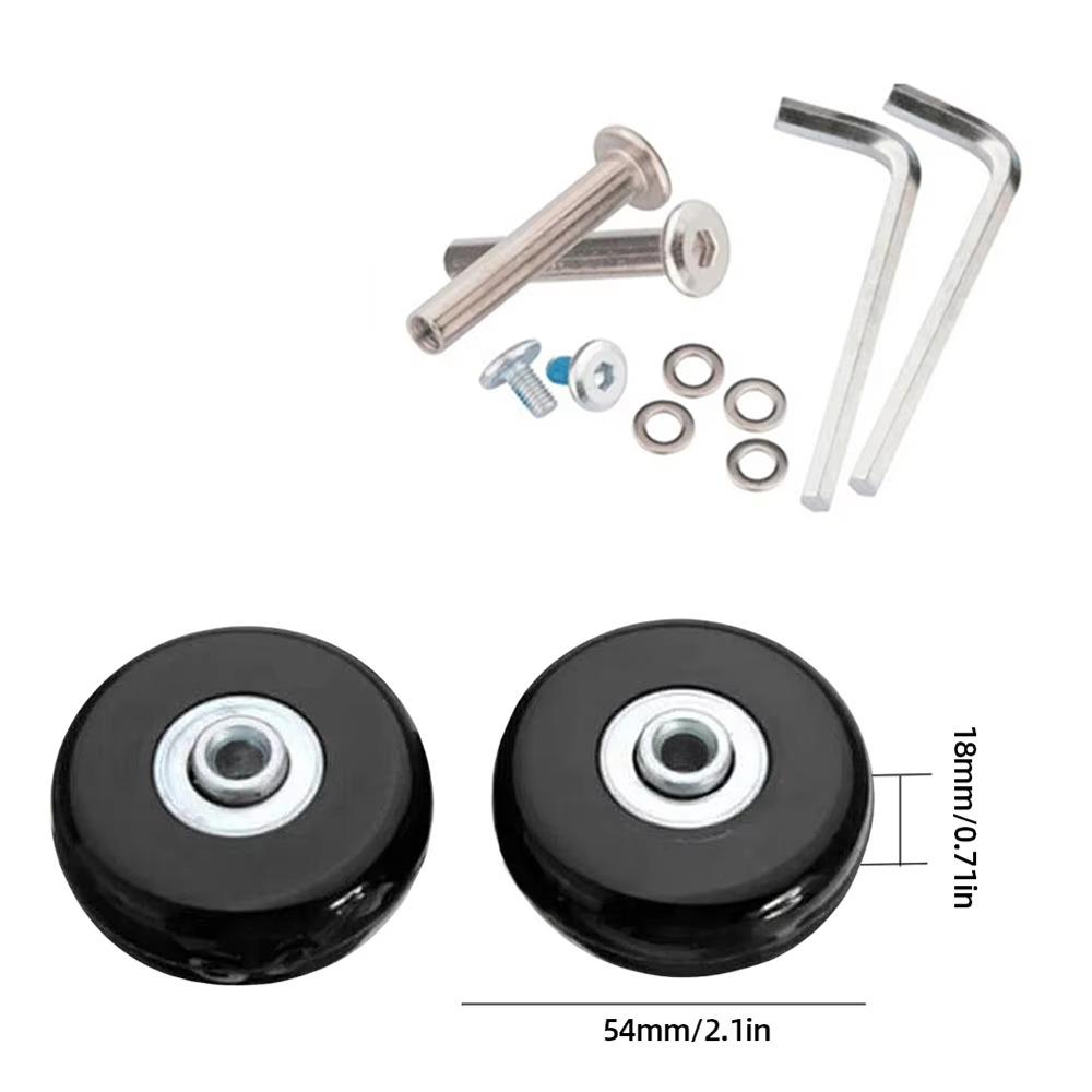 Flexible Rubber Luggage Wheels 40-70mm Wheel Replacement Set Durable Suitcase Repair Kit  Trolley
