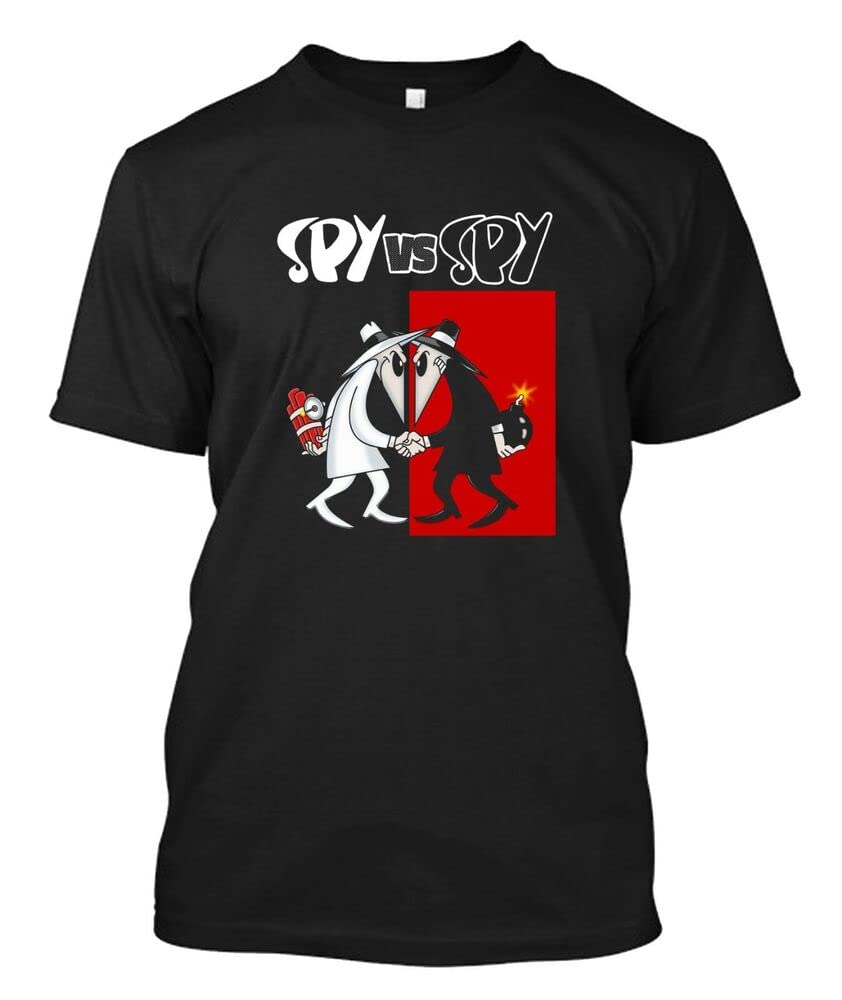 SPY vs SPY Comic Cartoon Mad Magazine - Custom t-Shirt tee 4XL чёрный