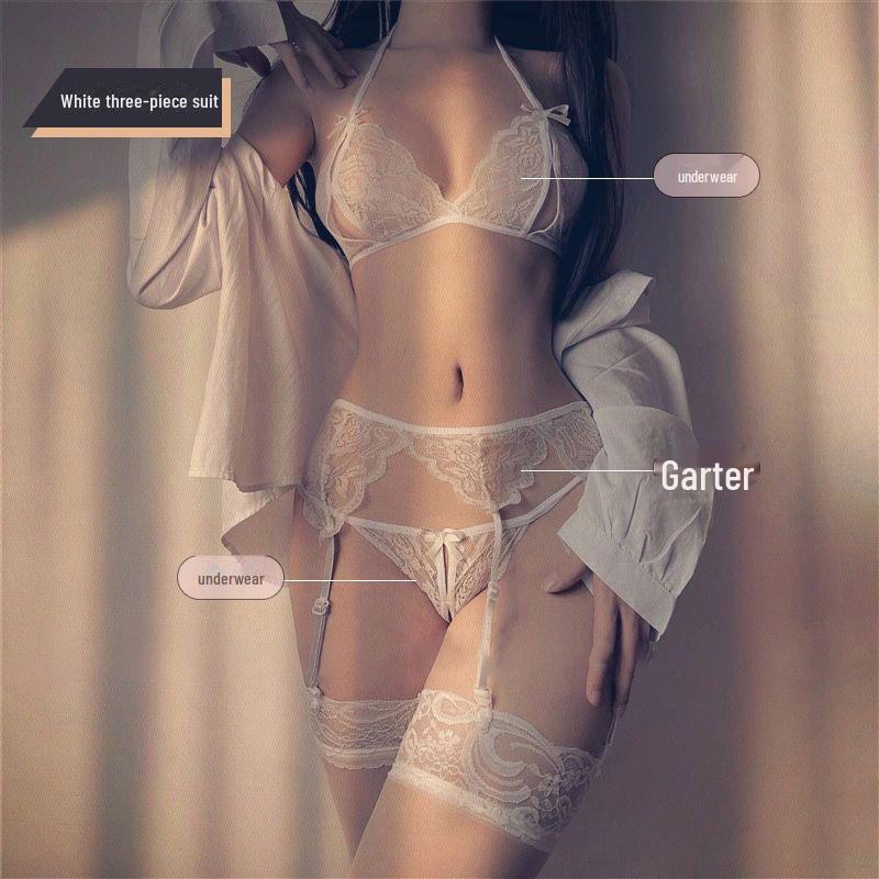 Dámské bikiny thong s šněrováním, T-back a otevřeným rozkrokem