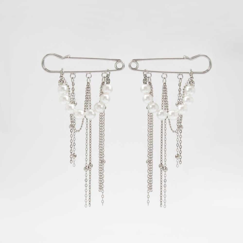 Detachable Tassel Pearl Foot Ankle Cross Cross Pendant Jeans Chain  Clothing Accessories