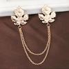 Bronze Retro Collar Brooch Chain Vintage Jewelry Gift