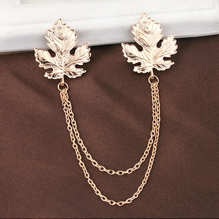 Bronze Retro Collar Brooch Chain Vintage Jewelry Gift