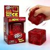 Nee Doh Nice Cube Super Squeeze Fidget Spielzeug, Transluzenter Roter Stressabbau Squishy Würfel, BPA-freies Spielzeug für Kinder Erwachsene