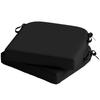 Outdoor Chair Seat Cushions Set of 2, Garden Chair Cushions with 7cm Thick Foam & Ties, Black