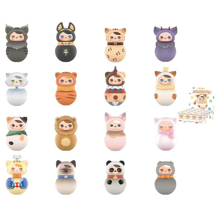 New POP MART PUCKY Meowth Tumbler Collection Figure Blind Box Products Single Mystery Box/Full Box 16 Pcs PPMT-2409-0008