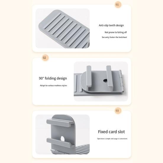4Pcs Bed Sheet Holder with Lock Strip Non-slip Bedsheet Corner