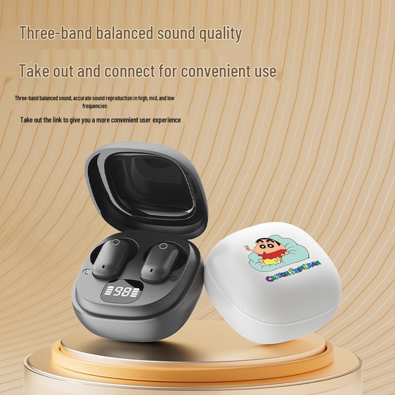 Crayon Shin-chan T08 Wireless Bluetooth Earphones - Small, Portable, and Cute Unisex Design