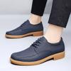 Fashion Top Luxury Outdoor Men Shoe Fashion Genuine Leather Vintage Business Shoes Larger Size38-48 Casual Leather Antiskid Walking Shoe