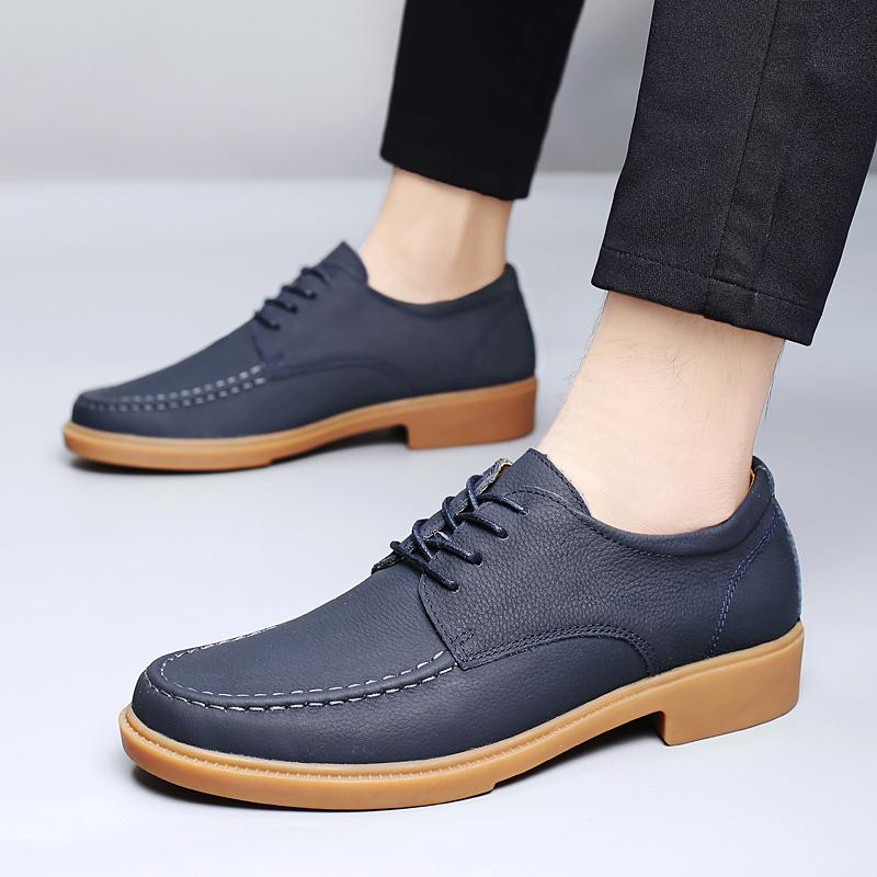 Fashion Top Luxury Outdoor Men Shoe Fashion Genuine Leather Vintage Business Shoes Larger Size38-48 Casual Leather Antiskid Walking Shoe