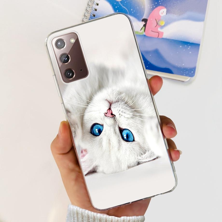 Für Samsung Galaxy Note 20 Ultra Hülle Weiches Silikon Klare Rückseite Kameraschutz Samsung Note20 5G TPU Hülle Bemalte Capa