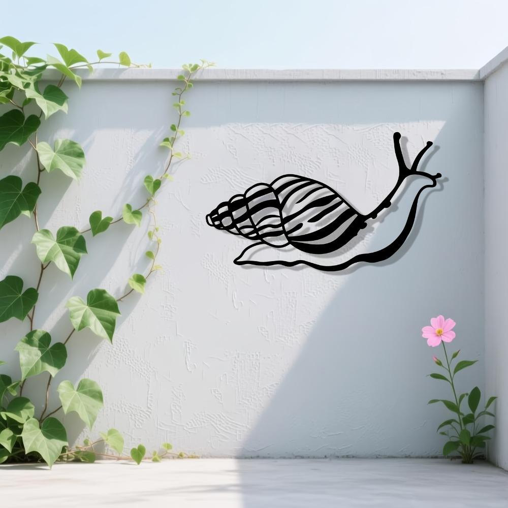 1pc Weather Resistant Iron Snail Wall Sculpture for Garden Patio Decor, Outdoor Metal Mural, Easter Gift for Nature Lover