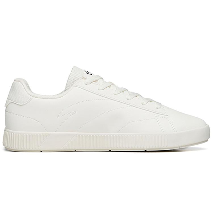 New Anta Low Top Skateboard Shoes Men's White Black 112258066-1