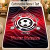 Flannel BlanketSheffield United FC Custom Name Text Personalized Soft Warm Throw Blanket Home Decor Gift
