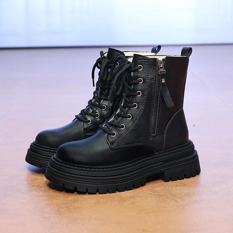 Small Thick-soled Martin Boots Women's Boots 2025 New Autumn and Winter Retro Heightening Short Boots Versatile Locomotive Boots