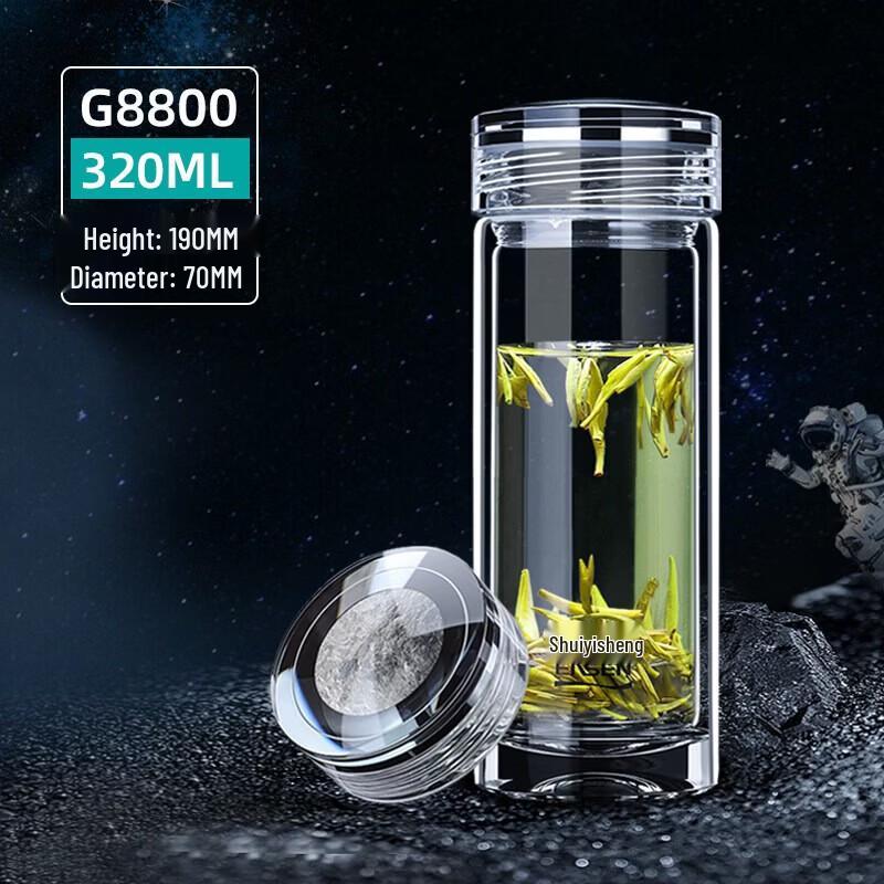 Shuiyisheng Titanium Infuser Double-Layer Glass Mug