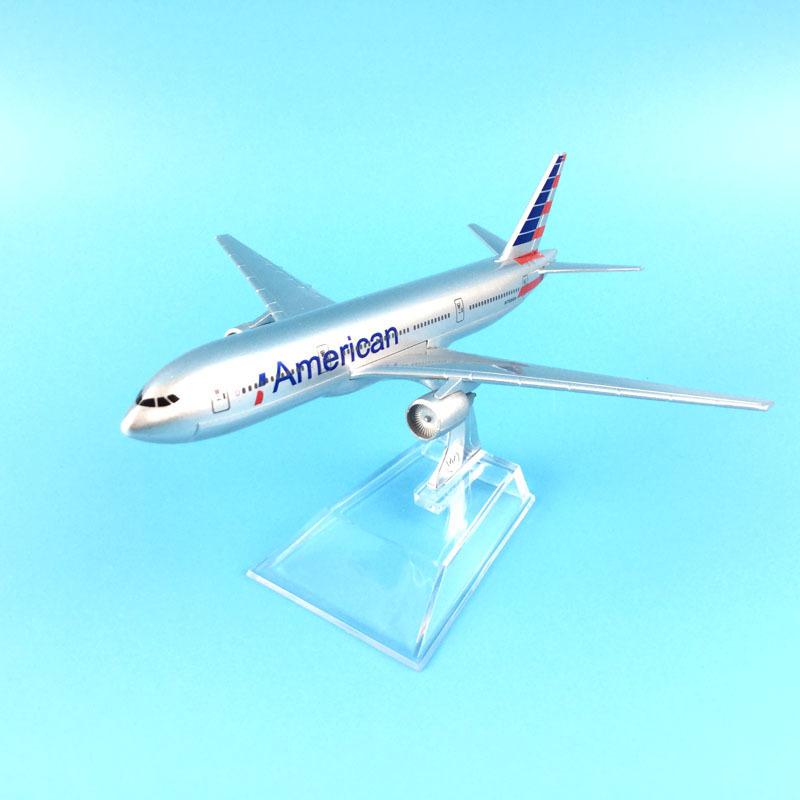 Escala 1/400 16cm Modelo de Avión Americano Boeing 777 Avión de Panel Aviones de Metal Fundido a Presión