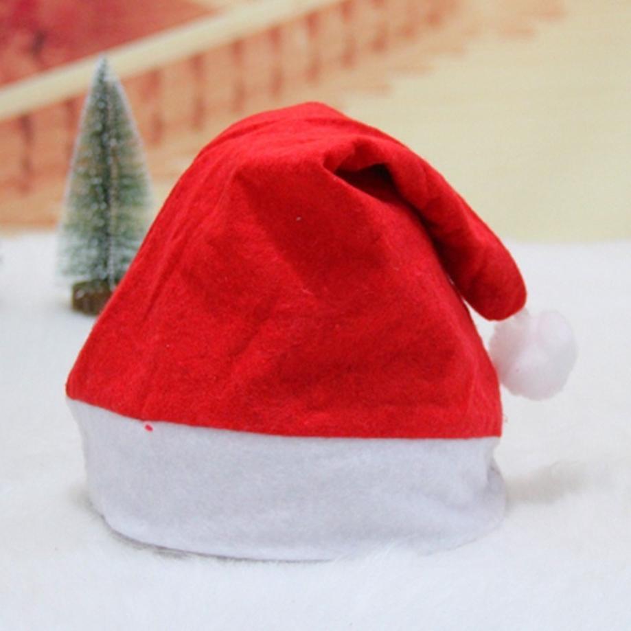 

1 Pcs Children Adults Red Christmas Hat Caps Santa Claus Xmas Cotton Cap Christmas Gift Merry Christmas De 27x36cm глубокий/сапфировый