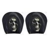 Skull Face Car Headrest Covers Unique Decors For Spooky Themed Interior Decors And Comfortable Neck Support